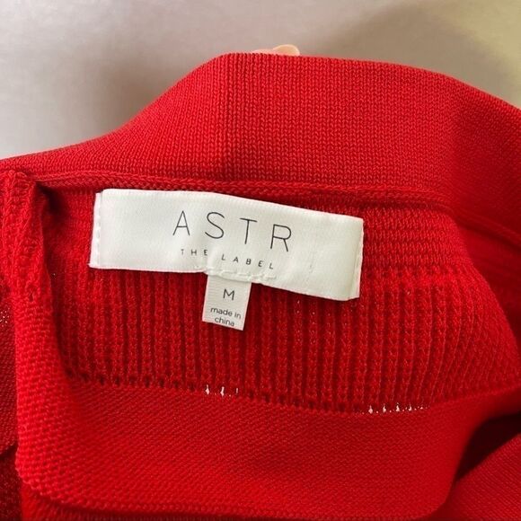 𝅺astr The Label Crop Top Knit Bodycon Skirt Set Red M - Picture 9 of 9